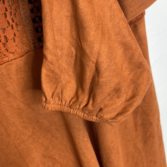 SHEIN Brown Suedette Long Sleeve Dress - Picture 12 of 14